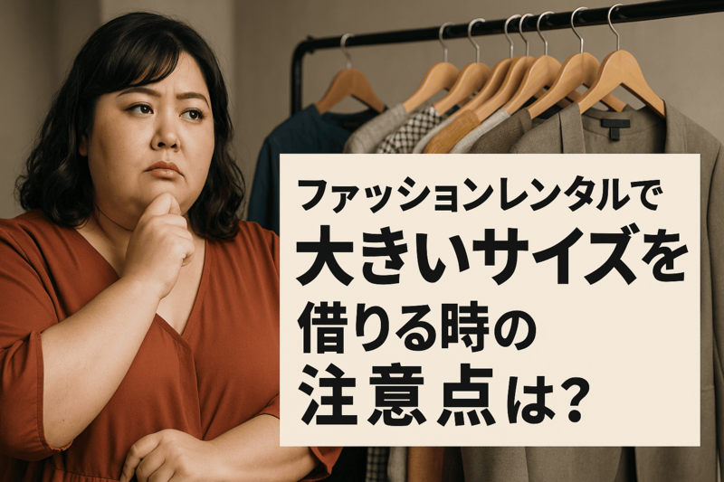 ファッションレンタルで大きいサイズを借りる時の注意点は？