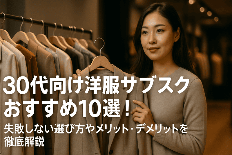30代向け洋服サブスクおすすめ4選！失敗しない選び方やメリット・デメリットを徹底解説